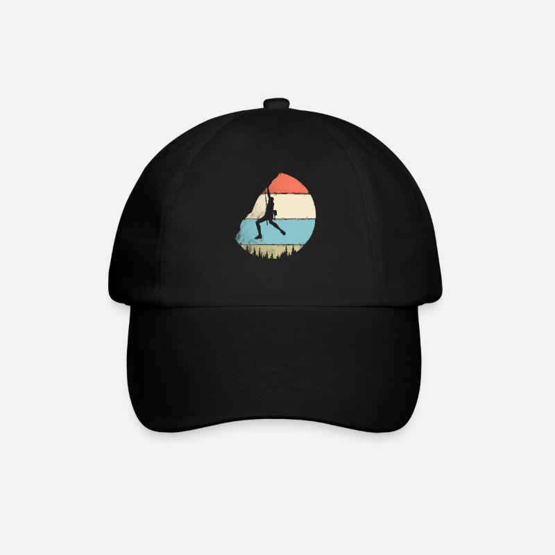 Klettern Vintage - Baseballkappe - Schwarz/Schwarz