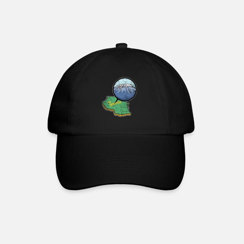Kilimanjaro Berg Geschenk - Baseballkappe - Schwarz/Schwarz