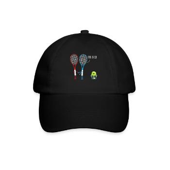 Tennis Tennisspieler Tennisverein Geschenkidee - Baseballkappe - Schwarz/Schwarz - Vorne