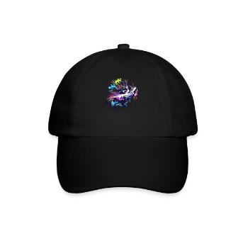Tyrannosaure Rex arc-en-ciel - Casquette classique - noir/noir - Devant