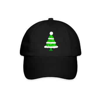 Christmas fir tree - Baseball Cap - black/black - Front