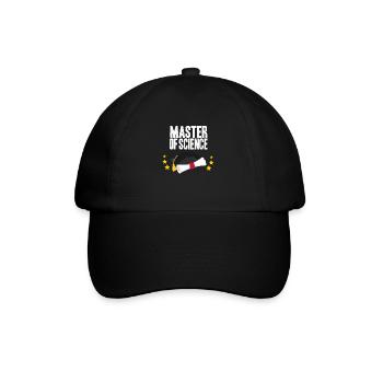 Master of Science Abschluss Uni Diplom Studium - Baseballkappe - Schwarz/Schwarz - Vorne