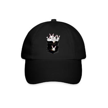 Kaninchen Hase Haustier Karnickel Geschenk - Baseballkappe - Schwarz/Schwarz - Vorne