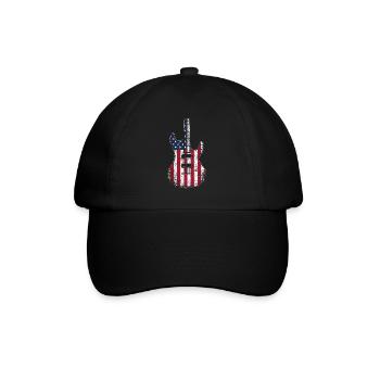 Gitarre USA - Baseballkappe - Schwarz/Schwarz - Vorne