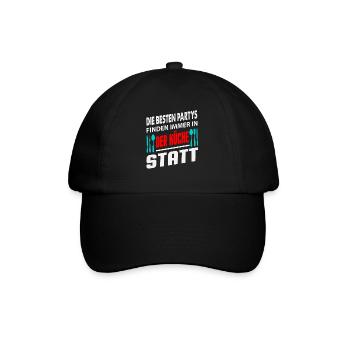 Die Besten Partys Finden Immer In Der Küche Statt - Baseballkappe - Schwarz/Schwarz - Vorne