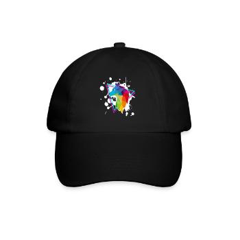 Wolf - Baseballkappe - Schwarz/Schwarz - Vorne