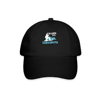 Born To Snowboard Quote Snowboarder Gift - Casquette classique - noir/noir - Devant
