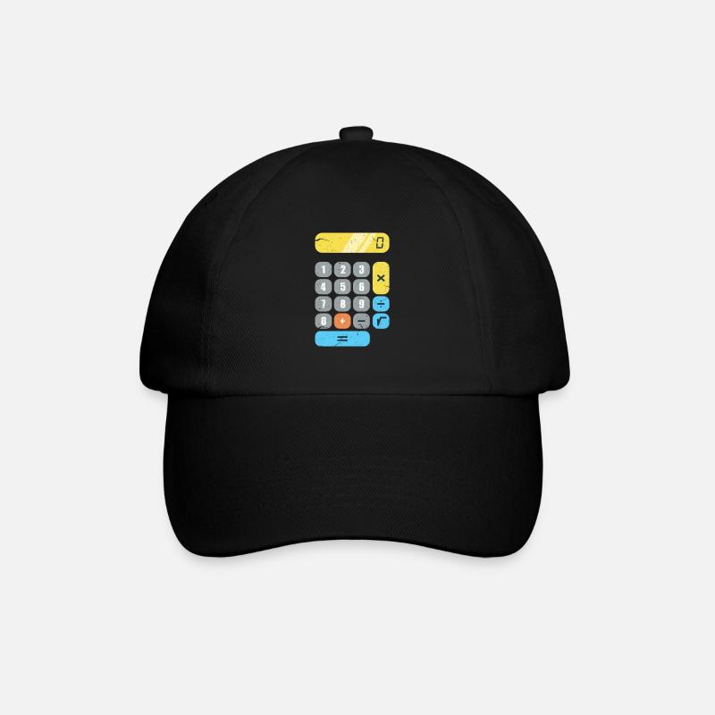 Mathe Taschenrechner Mathematik Mathematiker - Baseballkappe - Schwarz/Schwarz