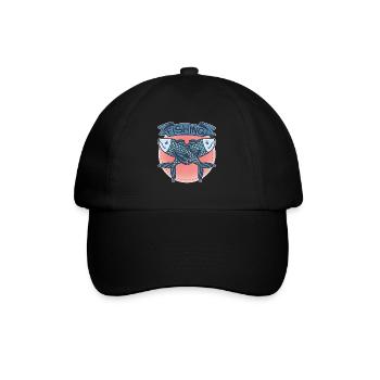 Fishing Fish Lake River Pond Fin Bait Gift - Baseball Cap - black/black - Front