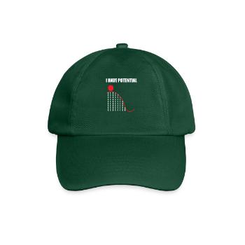 Physics nerd pun math potential gifts - Baseball Cap - bottle green - Front
