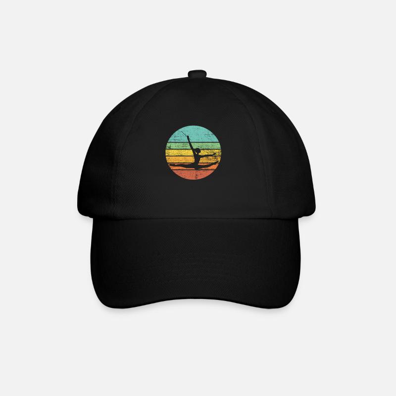 Turnen Retro - Baseballkappe - Schwarz/Schwarz