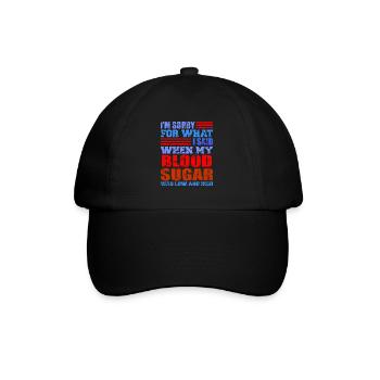 Diabetes Diabetes - Baseball Cap - black/black - Front