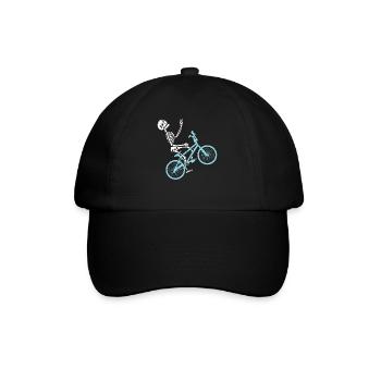 Conception de cadeau squelette de pilote BMX pour les fans de vélo - Casquette classique - noir/noir - Devant