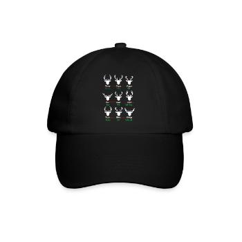 Weihnachten - Baseballkappe - Schwarz/Schwarz - Vorne