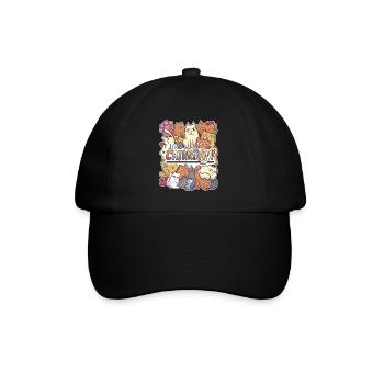 Caturday cat pet cuddle family gift - Baseball Cap - black/black - Front