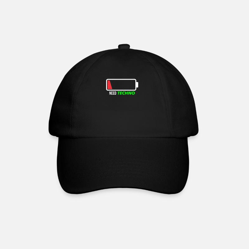 Need techno - Baseball Cap - black/black