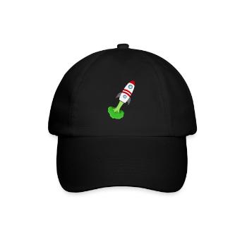 Brokkoli Rakete - Baseballkappe - Schwarz/Schwarz - Vorne