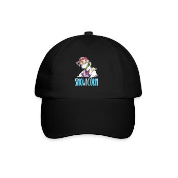 Snowicorn Christmas Licorne Licorne Noël - Casquette classique - noir/noir - Devant