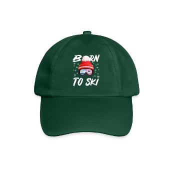 Born to Ski - Baseballkappe - Flaschengrün - Vorne
