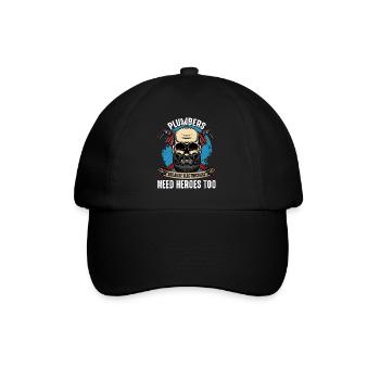 Klempnerhelden Skull Motiv - Baseballkappe - Schwarz/Schwarz - Vorne