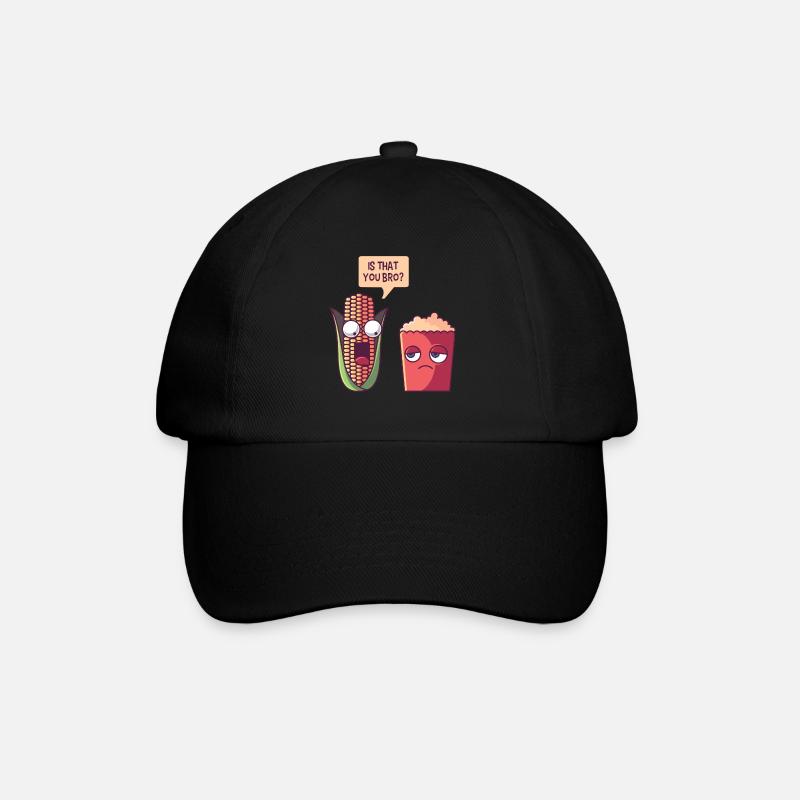 Popcorn - Baseballkappe - Schwarz/Schwarz