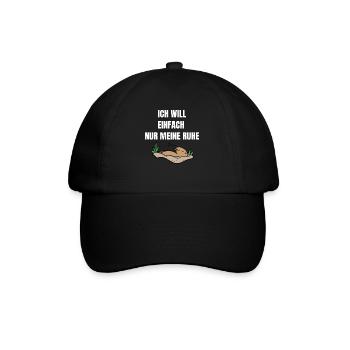 Ich will einfach nur meine Ruhe Murmeltier - Baseballkappe - Schwarz/Schwarz - Vorne
