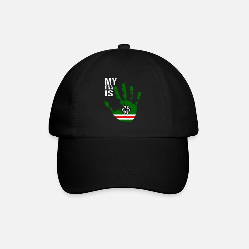 Chechen Flag, My DNA Is Chechnya, Chechnyan Flag - Baseballkappe - Schwarz/Schwarz