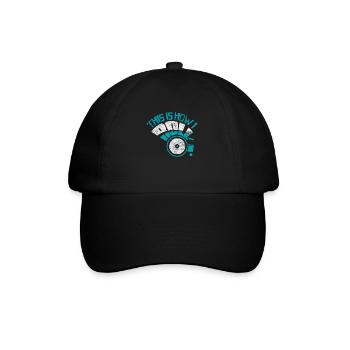 Rollstuhl Behinderung Rolli - Baseballkappe - Schwarz/Schwarz - Vorne