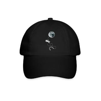 moon rope astronaut white - Baseball Cap - black/black - Front