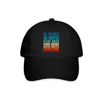 13 ans d'être génial 13e cadeau d'anniversaire 1er - Casquette classique - noir/noir - Devant