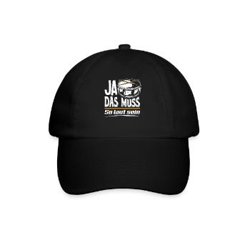Schlagzeug Trommel - Baseballkappe - Schwarz/Schwarz - Vorne
