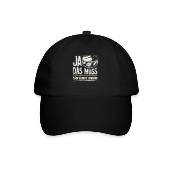 Schlagzeug Laut - Baseballkappe - Schwarz/Schwarz - Vorne