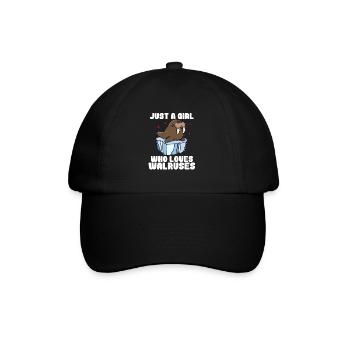 Just A Girl Who Loves Walruses Cute Walrus Costume - Baseball Cap - black/black - Front