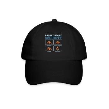 Basset Hound Security - Baseball Cap - black/black - Front