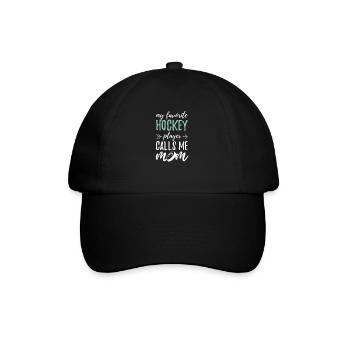 Hockey Mom Mutter Eishockey Spieler Coach - Baseballkappe - Schwarz/Schwarz - Vorne