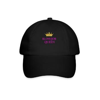 Damen Blowjob Queen I Love Blowjob Sprueche JGA - Baseballkappe - Schwarz/Schwarz - Vorne