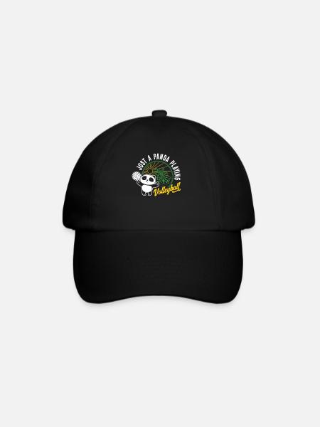 Cadeau de jeu de sport de volley-ball Panda Bear - Casquette classique - noir/noir