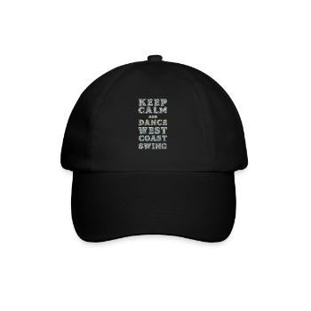 West Coast Swing Dance Geschenk WCS - Baseballkappe - Schwarz/Schwarz - Vorne