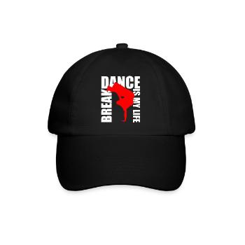 break dance is my life - Baseball Cap - black/black - Front