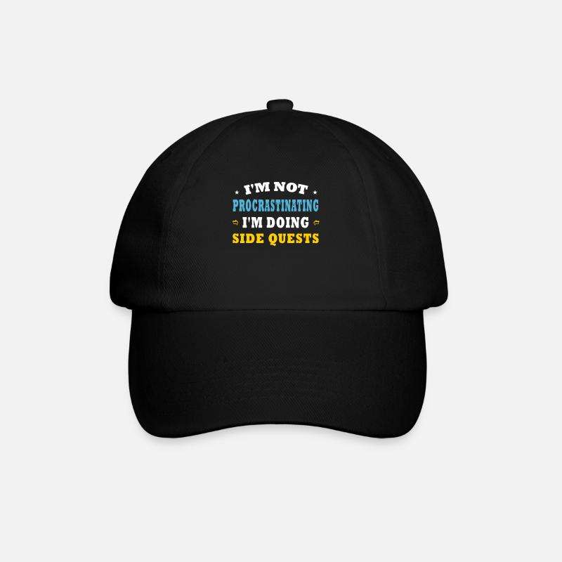 I'm Not Procrastinating I'm Doing Side Quests - Casquette classique - noir/noir