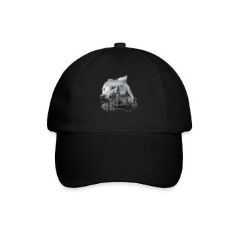 Wolf, wolf's head and the Harz - Baseball Cap - black/black - Front