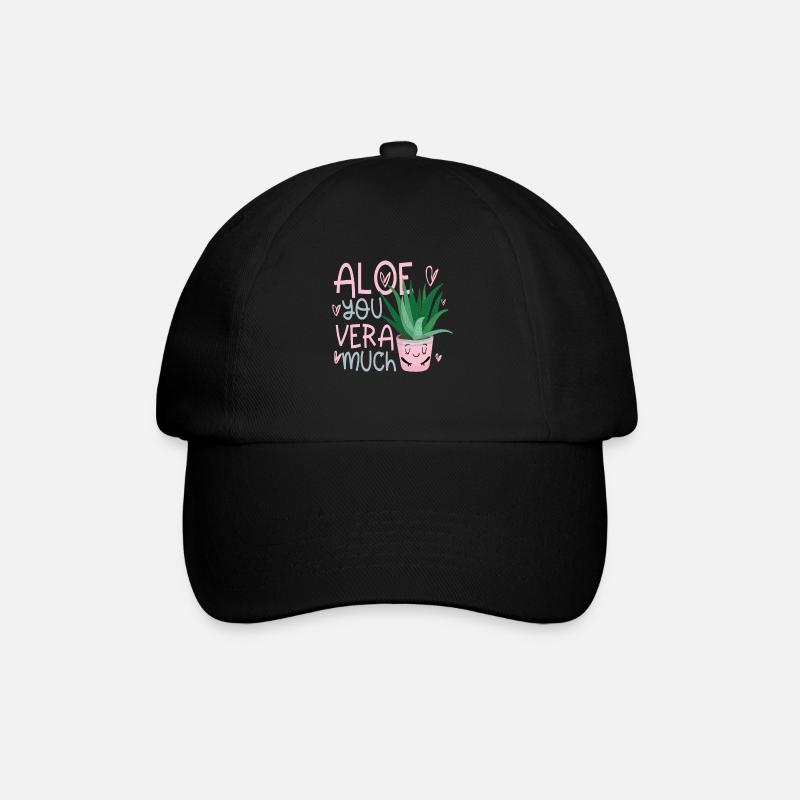 Aloe you vera much Valentinstag Verliebte - Baseballkappe - Schwarz/Schwarz
