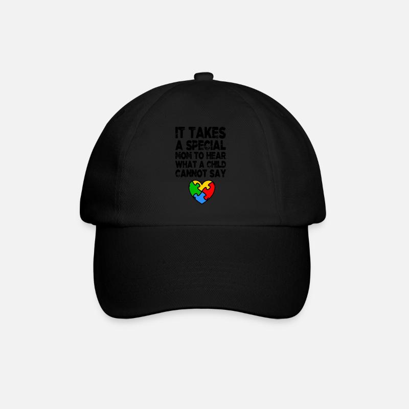 AUTISMUS SPECIAL MOM Autism Awareness Geschenk - Baseballkappe - Schwarz/Schwarz