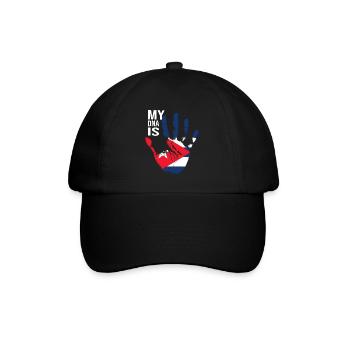 My DNA Is Cuban, Cool Cuba Flag, Cuba Love, Cuba - Baseballkappe - Schwarz/Schwarz - Vorne