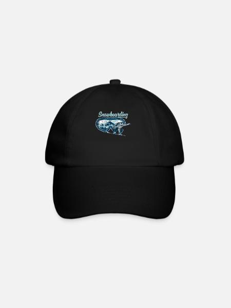 Snowboard - Baseballkappe - Schwarz/Schwarz