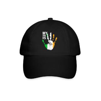 My DNA Is Irish, Irish Hand, Ireland Flag, Irish - Baseball Cap - black/black - Front