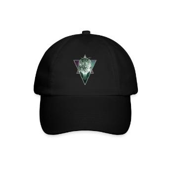 Eulengeist Tier Natur und Outdoor-Liebhaber - Baseballkappe - Schwarz/Schwarz - Vorne