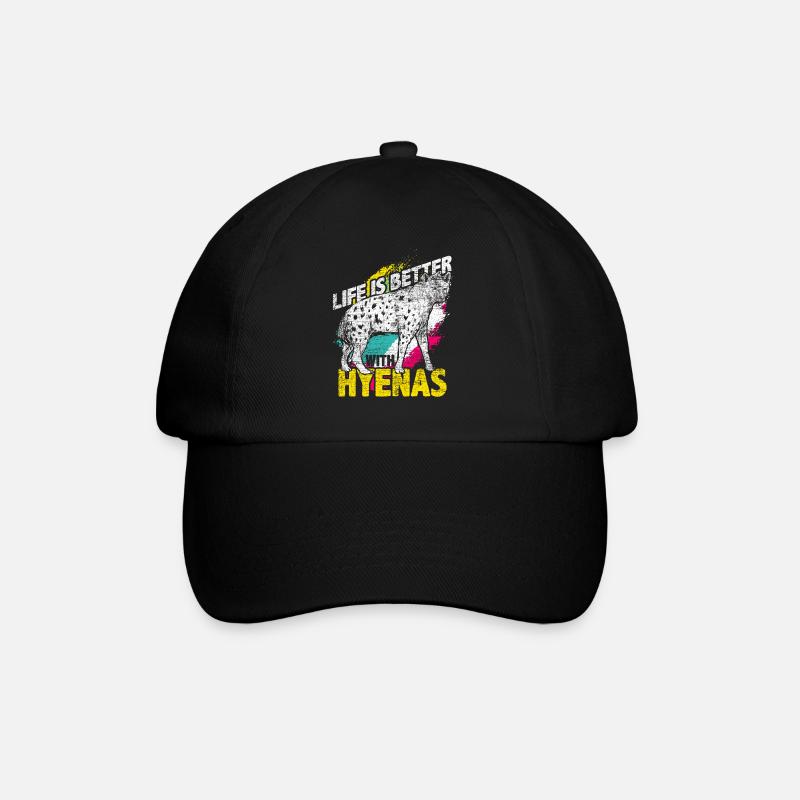 Hyänen - Baseballkappe - Schwarz/Schwarz