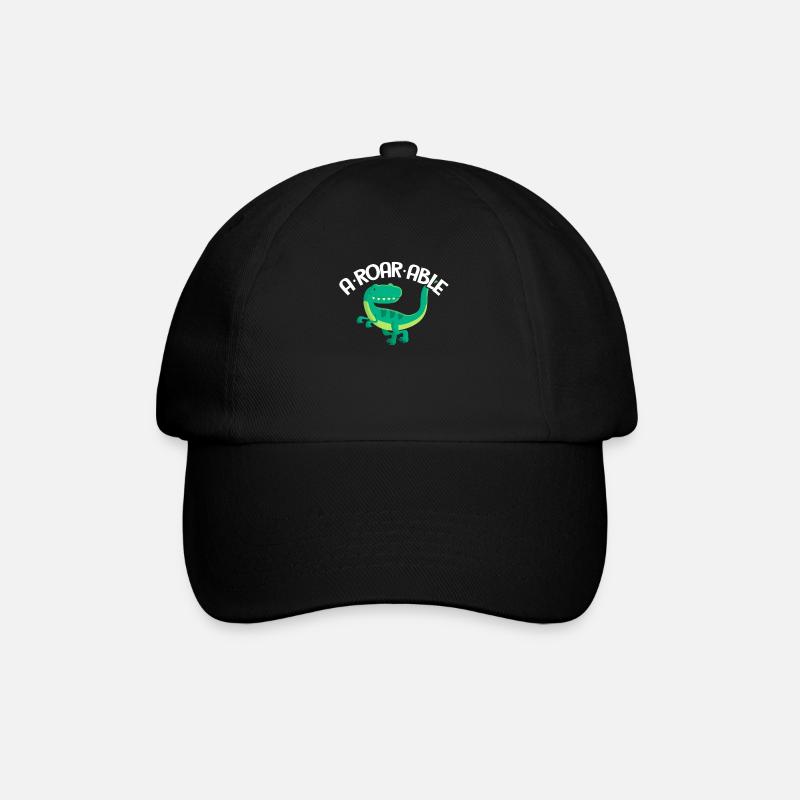 dinosaur - Baseball Cap - black/black
