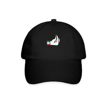 Italian - Baseball Cap - black/black - Front
